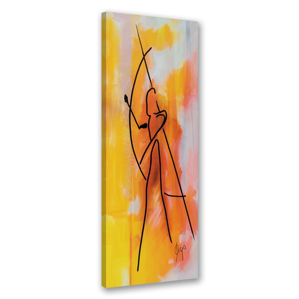 Leinwandbild Afrikanischer Schlangenadler 30x90 Feeby Orange bild für die wand bereit zum aufhängen