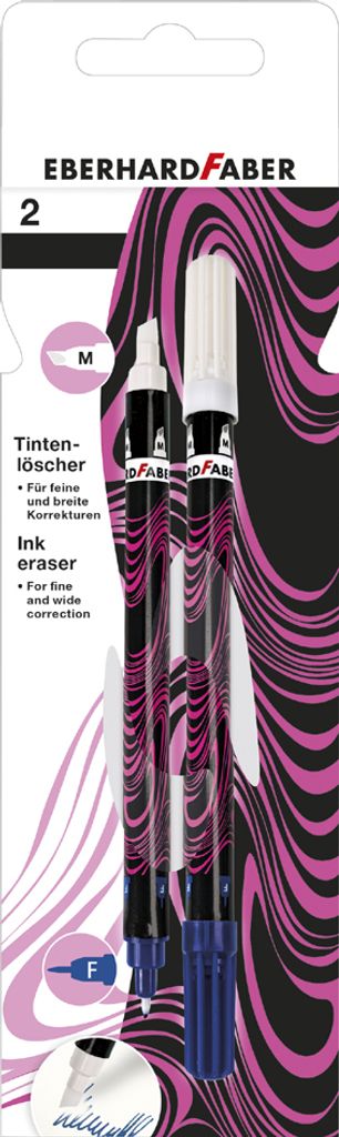 EBERHARD FABER Tintenlöscher neonpink/schwarz 2er Blister