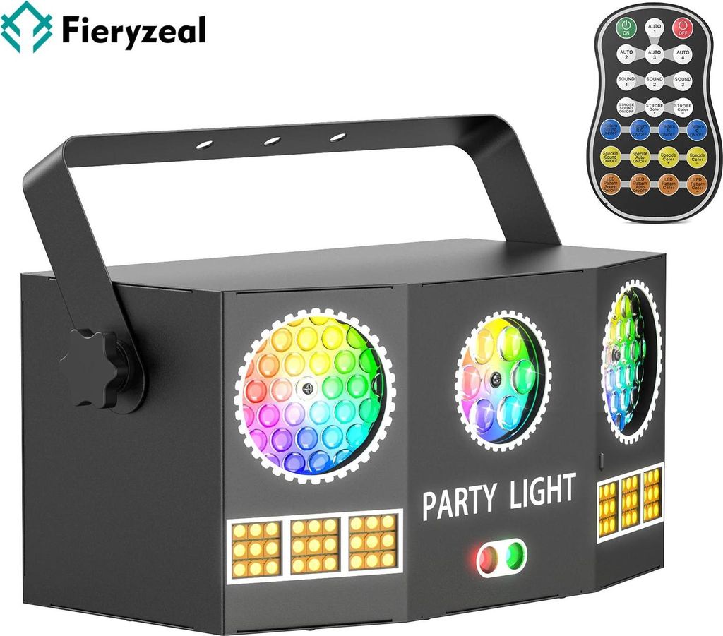 RGBY Magic Ball DJ-Licht - DMX Bühnenlicht - 36 W - RGBY LEDs + Rot 650 nm/Grün 520 nm Laser - 54 RGB Strobe - Musterprojektor & Beam - EU-Stecke...
