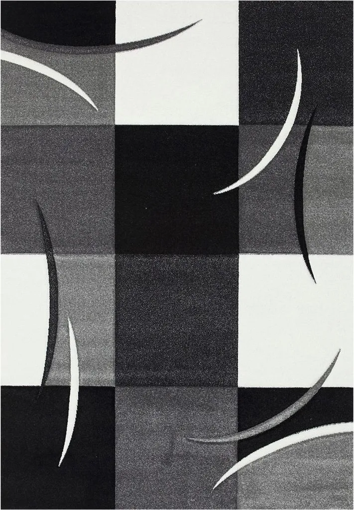 Tapis de chambre COMMA damier - Décoration de sol pour salon et séjour