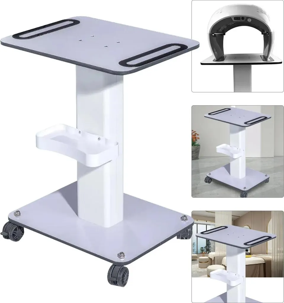 Carrello Tecnico Medico-Estetico Bianco | Struttura Ferro 40kg 52x40cm
