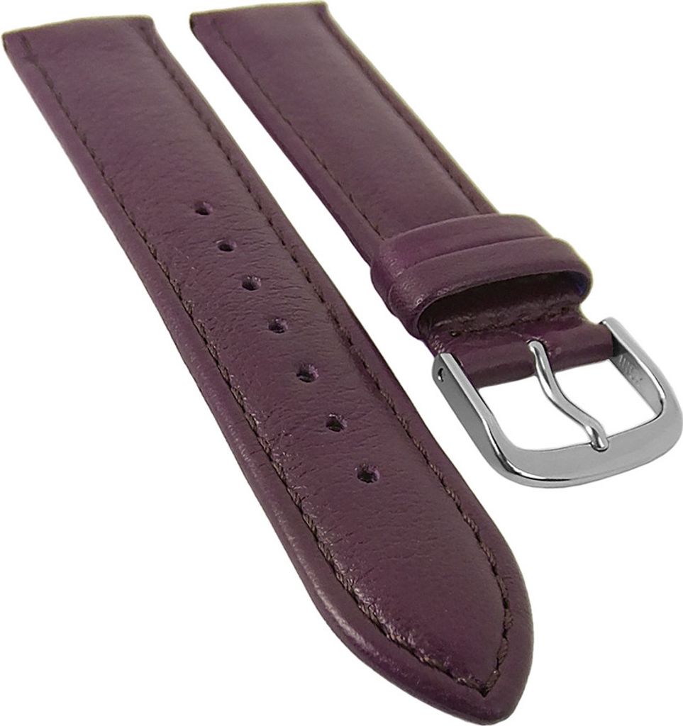 Taurus Uhrenarmband | Kalbsleder bordeaux mit Naht, Produktbild 