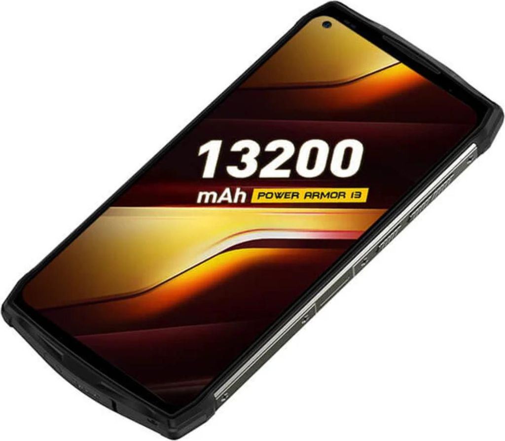 A smartphone with a large battery capacity displayed on its screen.