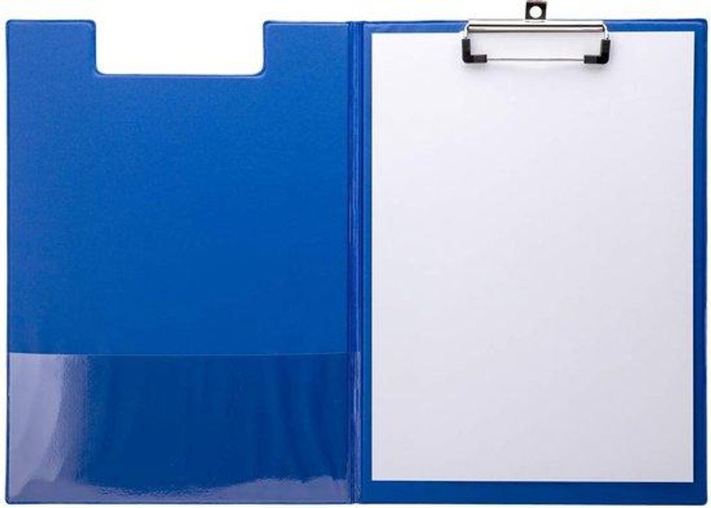 Klammernmappe aufklappbar blau Kunststoff A4 10er Pack