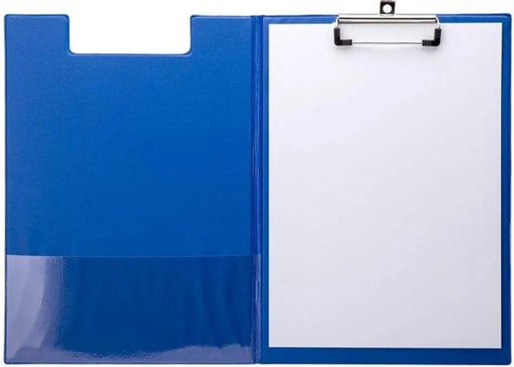 Pochette plastique bleue A4 lot de 10 avec 3 rabats haute résistance