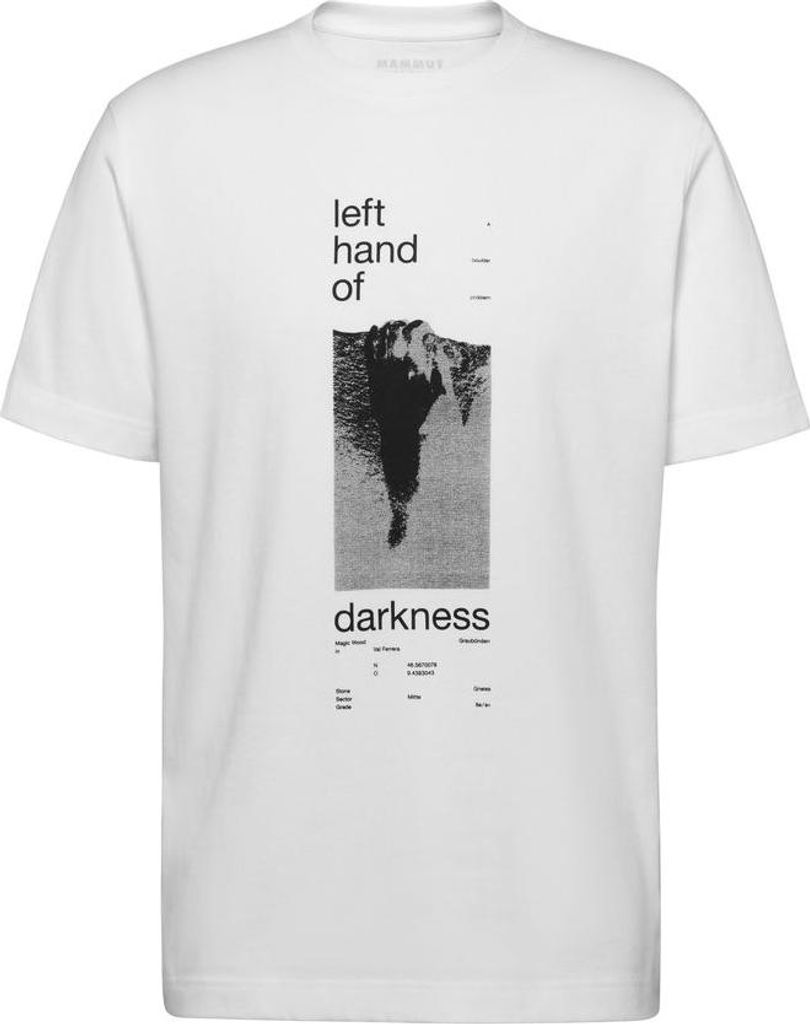 Mammut Base T-Shirt Men Hand - lässiges Organic-Baumwolle T-Shirt für Alltag und Klettern, Farbe:white, Größe:M
