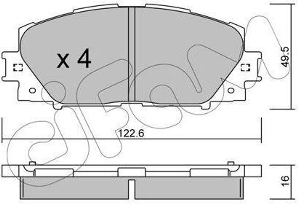 CIFAM Bremsbeläge Satz Vorne Bremsklötze für TOYOTA PRIUS (ZVW3) 822-745-1