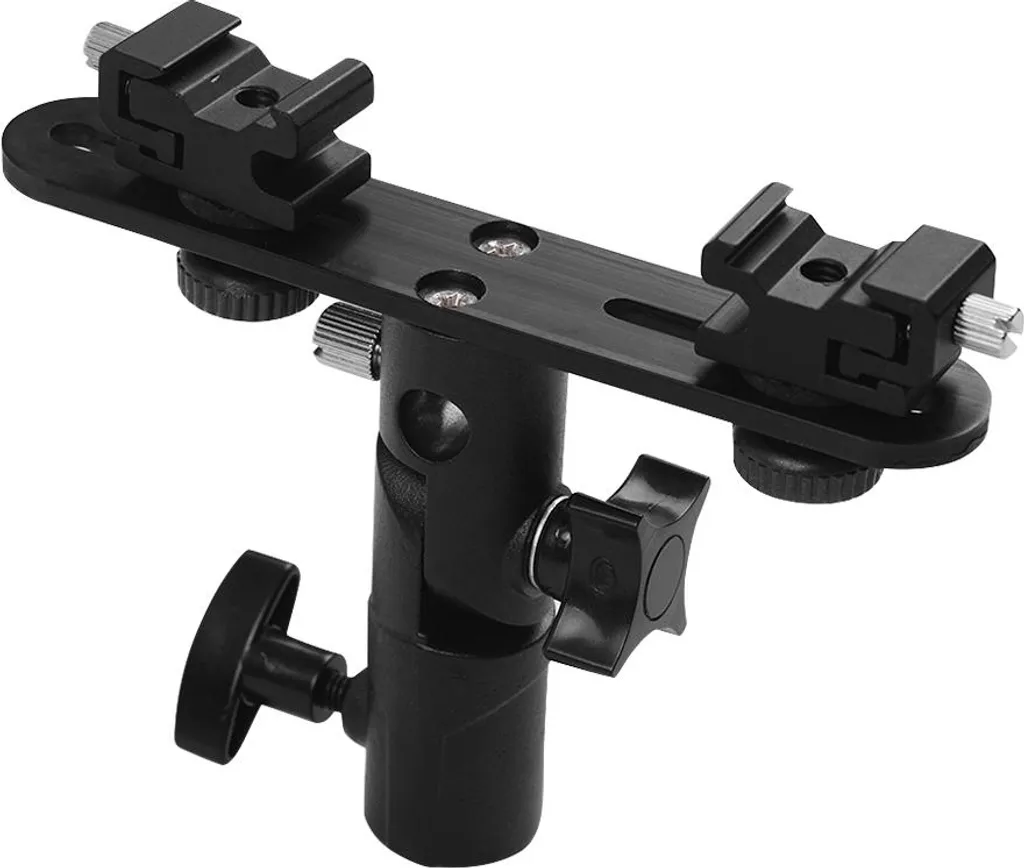 YONGNUO Supporto Doppio Flash T-Shape - Staffa per Speedlite e Ombrello - 5