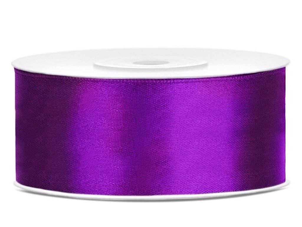 Wstążka satynowa 25 mm/25 m Purpurowa Party Deco Zdjęcie produktu 