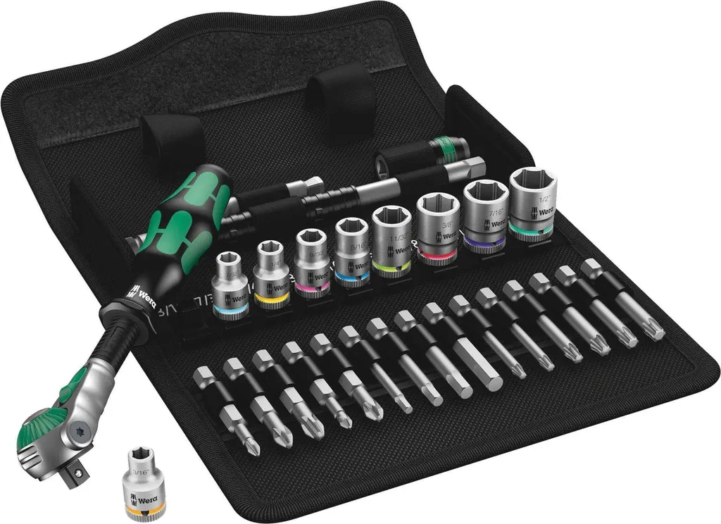Wera 8100 SA 9 Zyklop Speed Set: Cricchetto Imperiale 1/4" 28pz