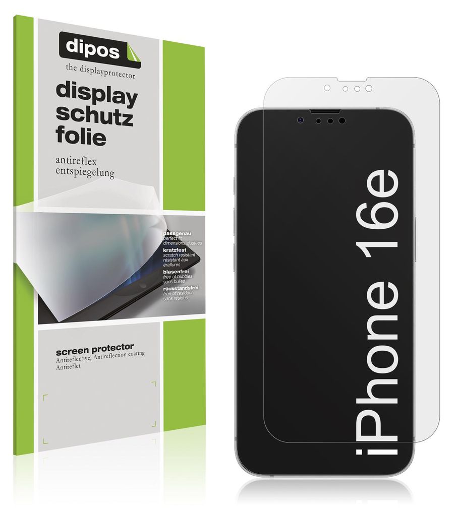 4x Schutzfolie für Apple iPhone 16e matt Displayschutzfolie Produktbild 