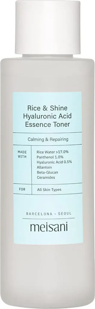 Essence Toner Meisani Rice And Shine à l'Acide Hyaluronique Pur 150ml