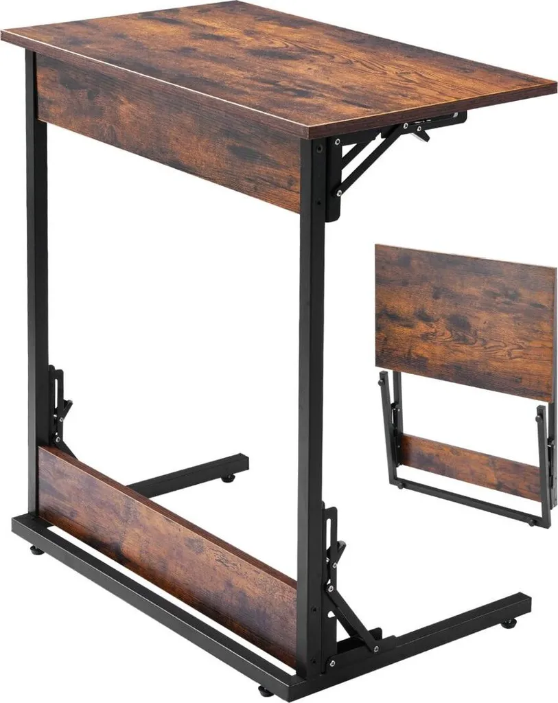 Table d'appoint de salon en C pliante pour ordinateur et plateau repas