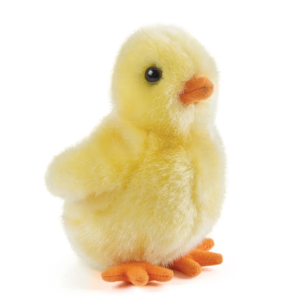 Peluche Poussin Jaune Moelleux Living Nature - Texture Soie et Douce