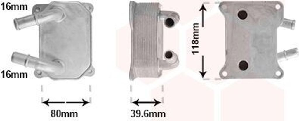 VAN WEZEL 18013749 Ölkühler Motoröl für FORD Focus II Schrägheck (DA, HCP, DP) Focus II Kombi (DA, FFS, DS) C-MAX (DM2) Focus C-Max (DM2)