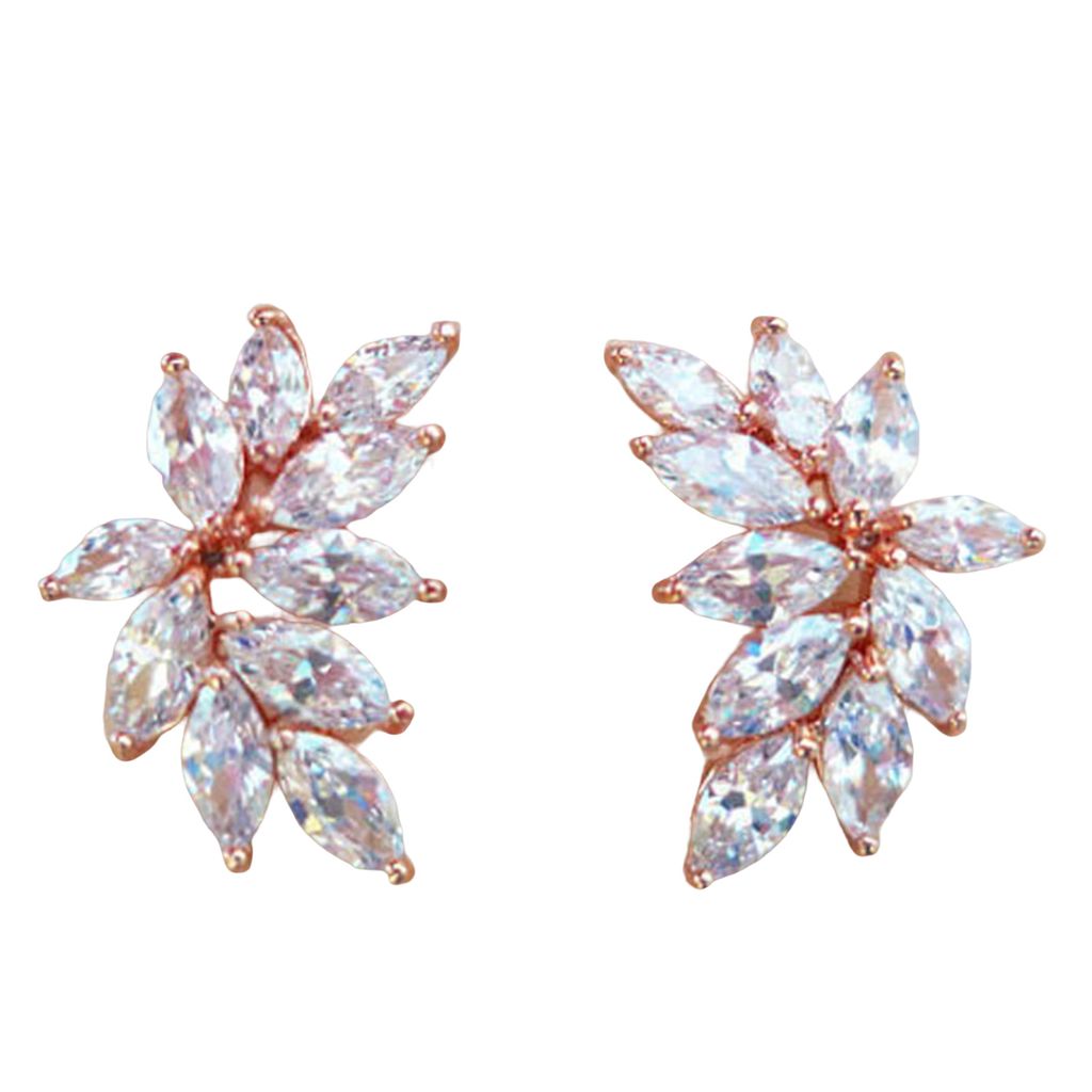 1 Paar baumelnde Ohrringe, antiallergisch, dekorativ, glitzernd, schick, Blattform, Ohrstecker für Dating-Golden