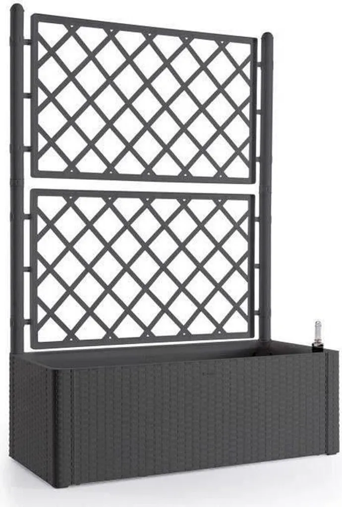 Jardinière auto-arrosante Stefanplast 100x43x142 cm Anthracite Deluxe