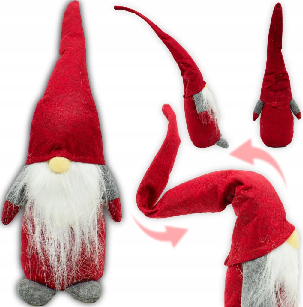 Poupée Père Noël rouge stable, la solution pour une déco de fête réussie
