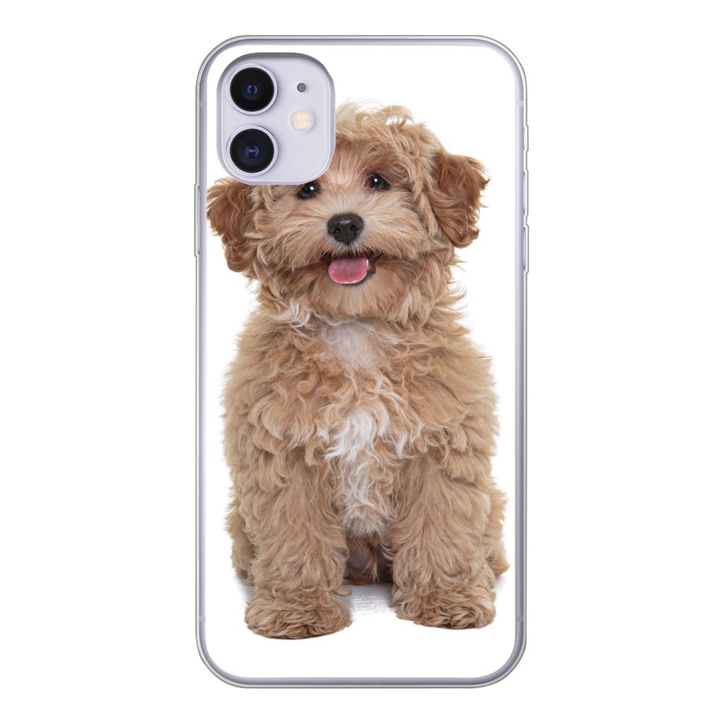 MuchoWow Handyhülle Schutzhülle Hülle für iPhone 11 Hund - Haustiere - Fell Silikon Softcase Handy Hülle - Handytasche