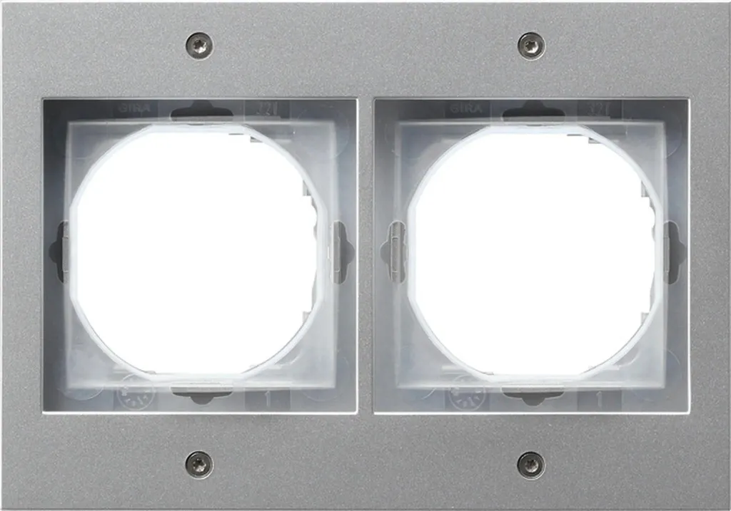 Cadre de finition double Gira 021265 TX44 aluminium contre usure et choc
