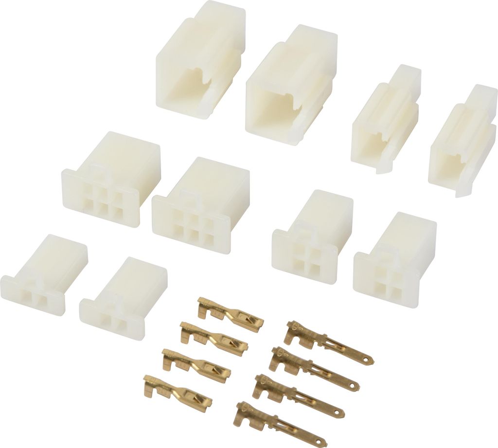 Hi-Q Tools Elektrikstecker-Set Eckig 108-teilig für Motorradelektrik