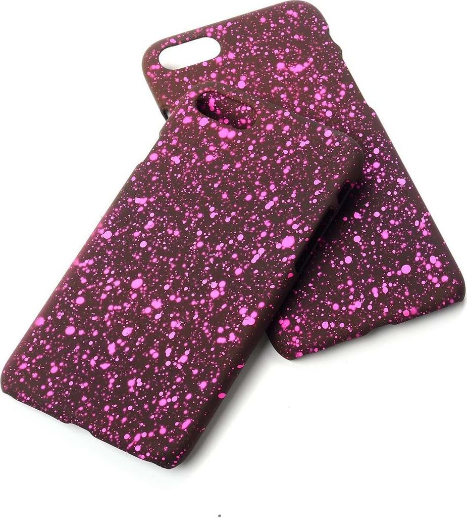 Handy Hülle Schutz Case Bumper Schale für Apple iPhone 7 3D Sterne Pink
