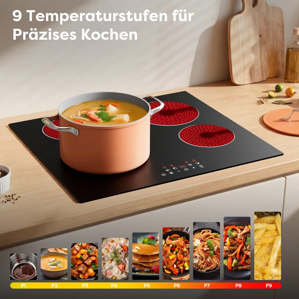 Plaque de cuisson vitrocéramique CDVER64B CDV Touch Control 6400W 60cm - 4