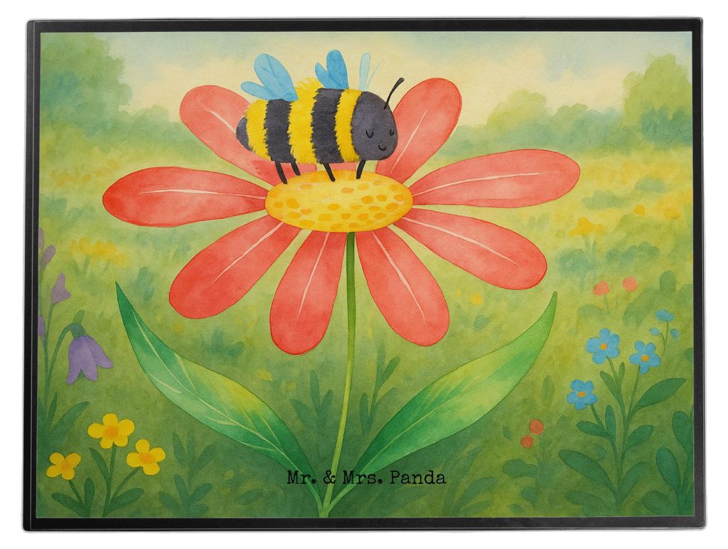 Mr. & Mrs. Panda schreibtischunterlage Hummel Blume Design - Weiß - Geschenk, malunterlage, Gute Laune, schreibtischunterlagen, tischauflage, Humm...