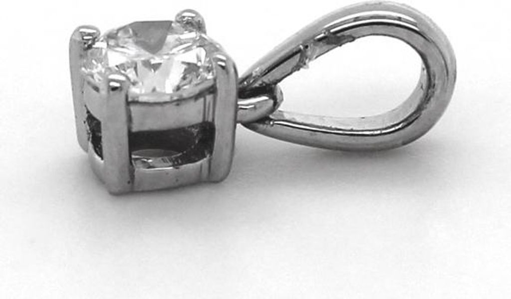Solitär Anhänger Platin 950 Natur Diamant 0.25ct
