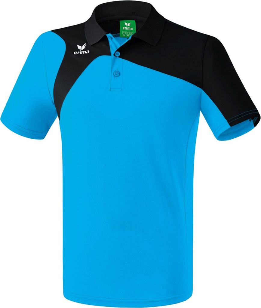Erima Club 1900 2.0 Poloshirt Kinder - Curacao / Schwarz | Größe: 140