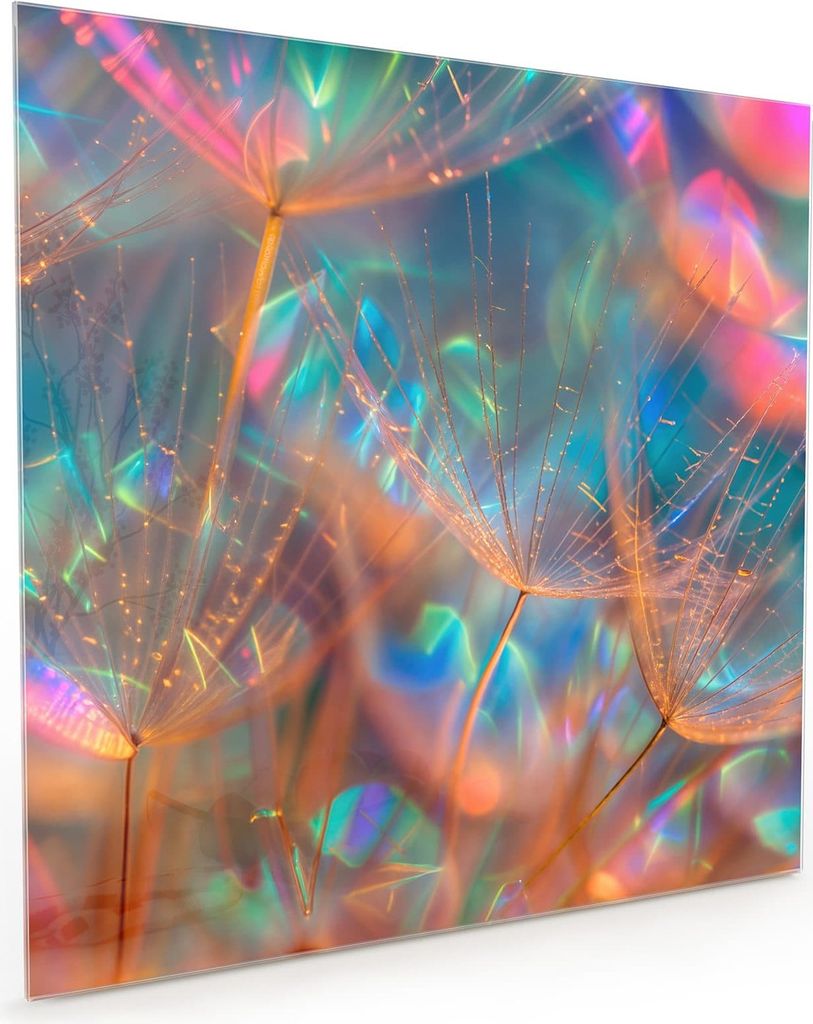 Küchenrückwand Spritzschutz Glas mit Motiv Schimmernde Natur 40 x 40 cm