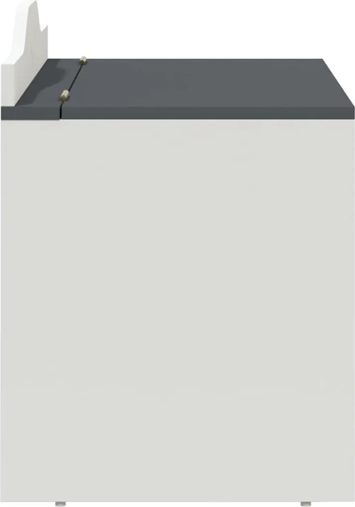 Boîte de rangement ROROS Gris et blanc avec façade pratique et design