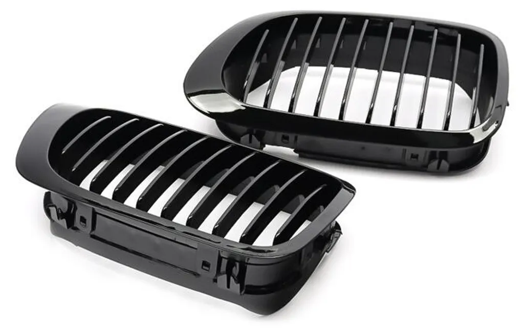 Grille de Pare-chocs Avant en ABS Noir Brillant pour Remplacement Direct