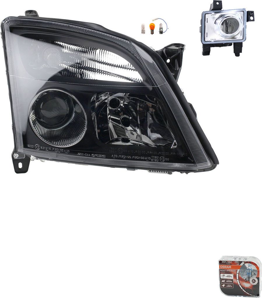 Johns, Scheinwerfer + Osram Night Breaker Laser passend für Opel Signum 05/03-08/05R 1216130 93172954 6710034