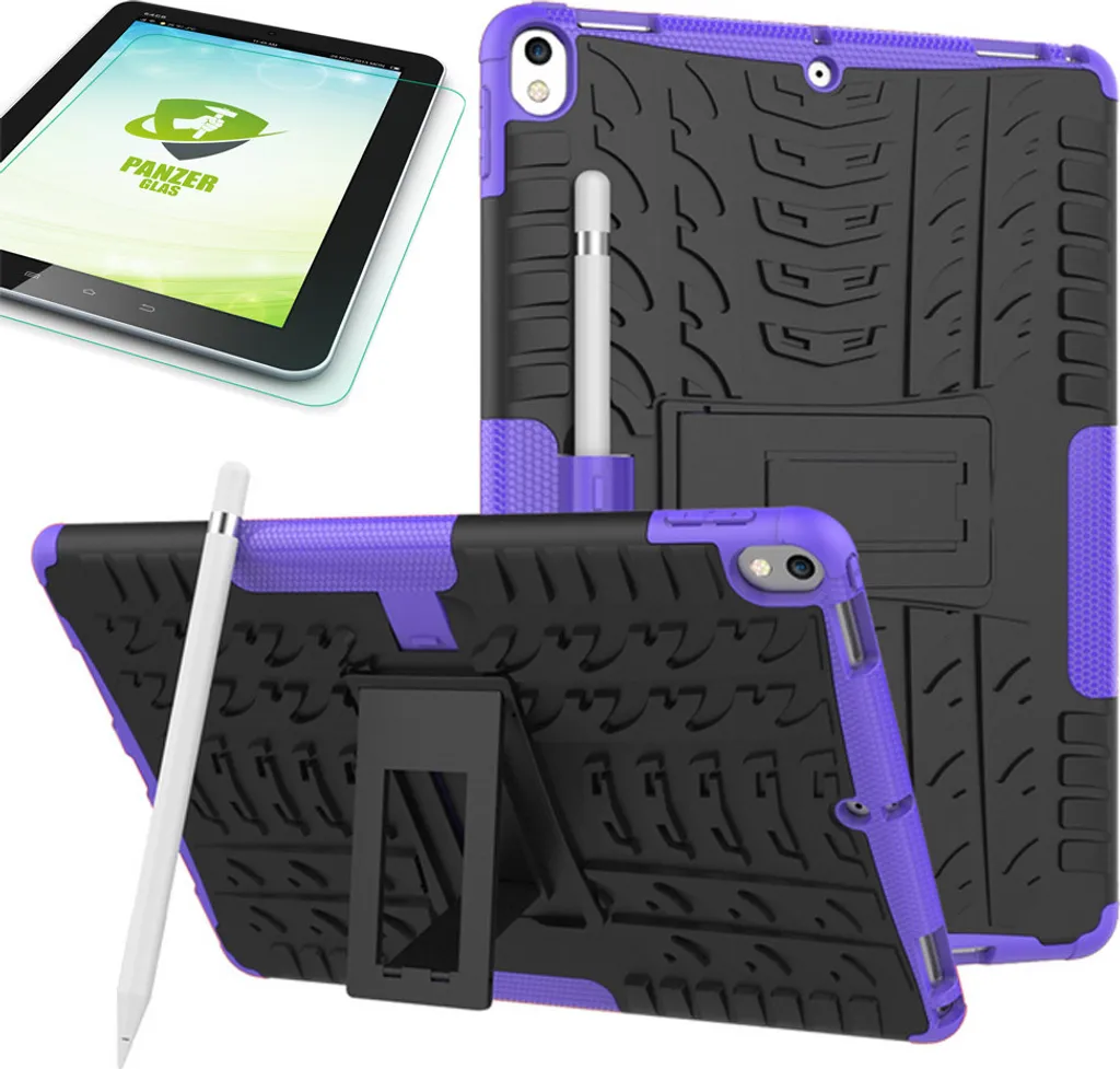 Custodia iPad Pro 10.5 per Bambini Viola Ibrida con Vetro 9H