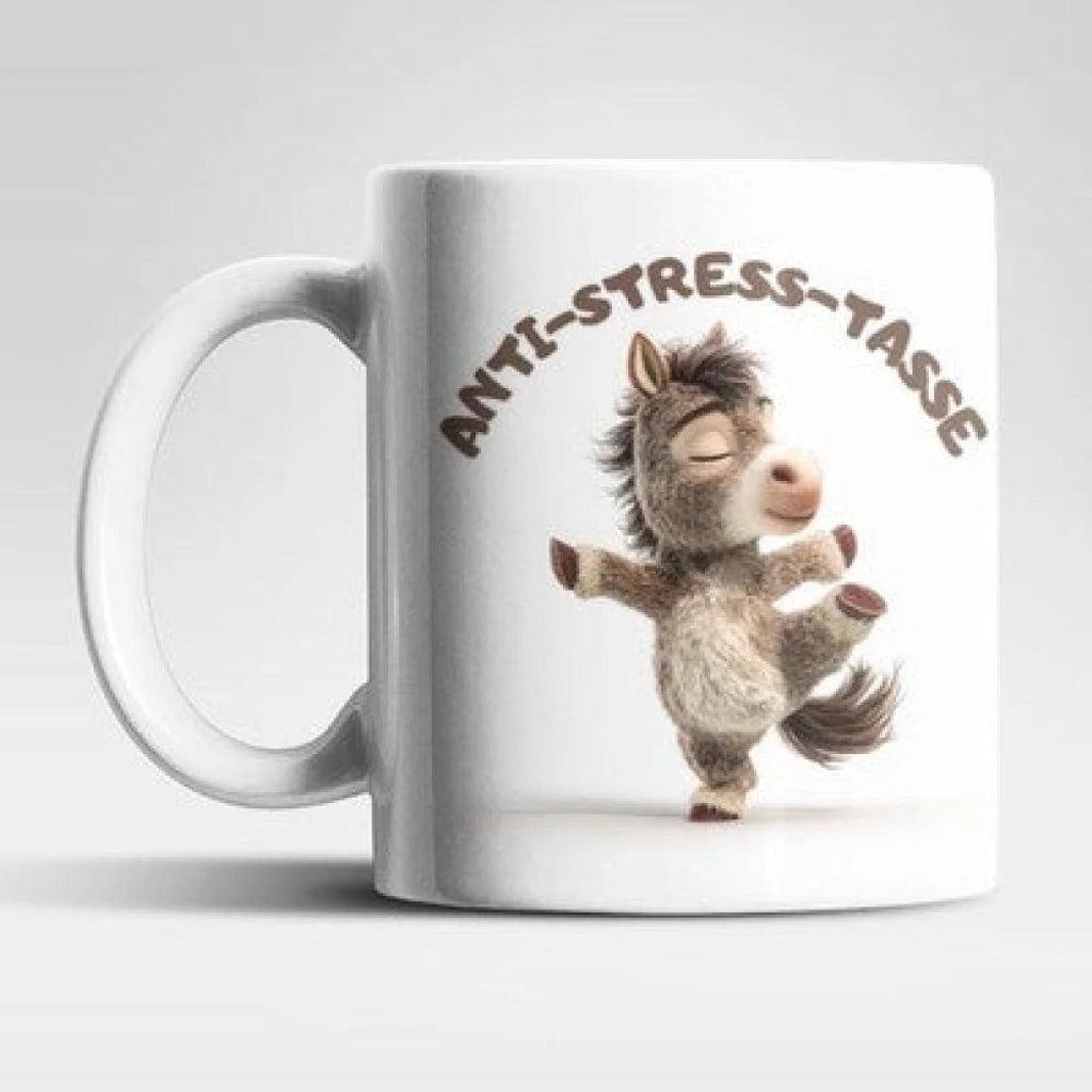 Anti Stress Pferd Yoga Kaffeetasse Teetasse Tasse Geschenkidee 325 ml