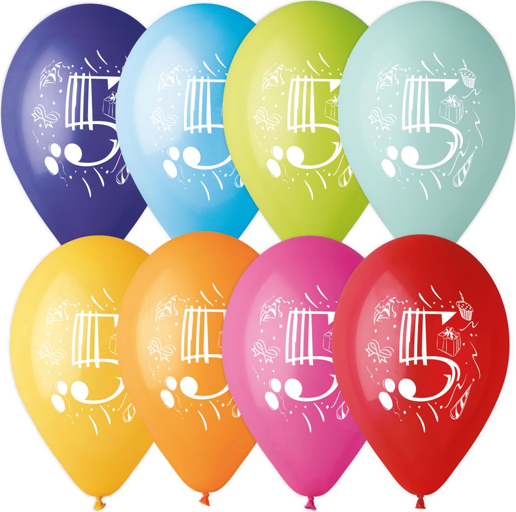Karaloon 8 Ballons / Balloons "5"