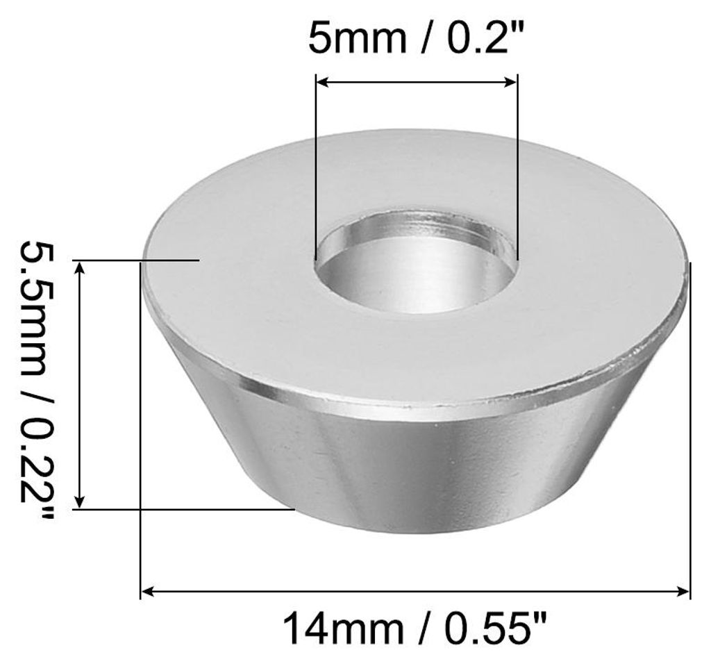 M5 Kegelbecher Unterlegscheiben, eloxierte Aluminium-Dichtungen Kegelkopf-Unterlegscheibe fš¹r Schraube RC/FPV/PC/Drone/Mechanische Zubeh?r-Model...