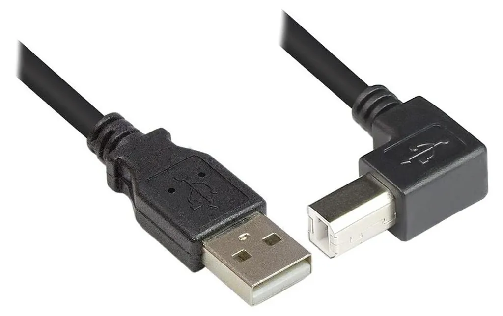 Câble USB 2.0 Type A vers B Coudé vers le Bas - Good Connections 0,5m