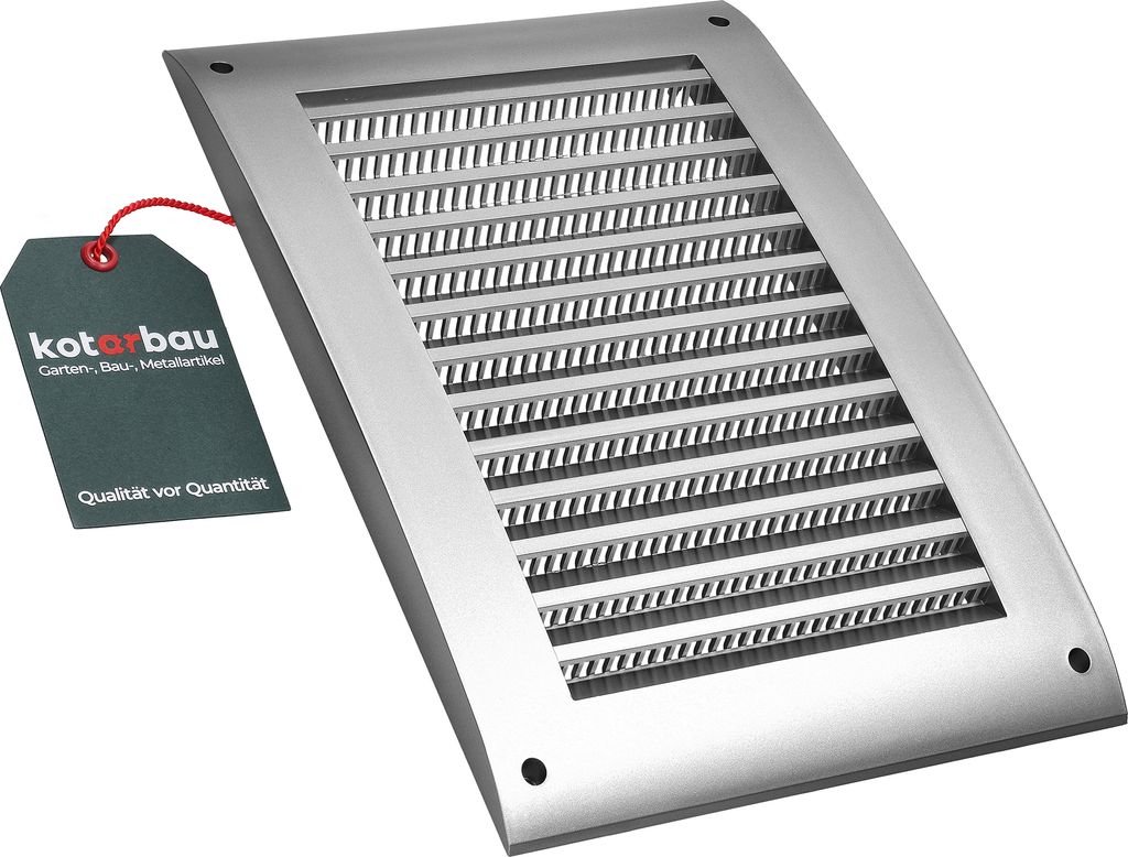 KOTARBAU Lüftungsgitter 170 x 250 mm Abluftgitter Kunststoff mit Insektenschutz Abschlussgitter Rechteckig Satin Lamellengitter Abluft Zuluft Gi...