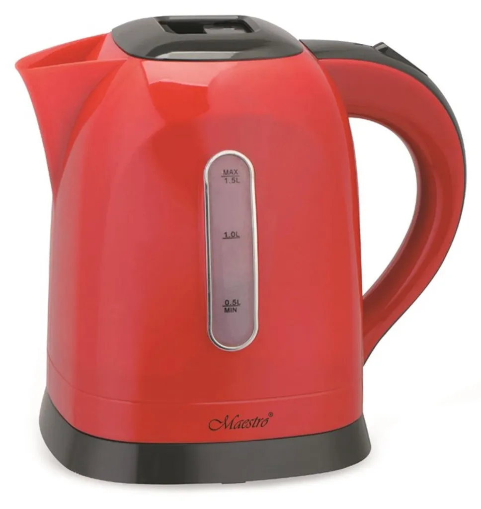 Bouilloire électrique 1,5 L MR034RED - Chauffe Rapide sans Attente 2200W