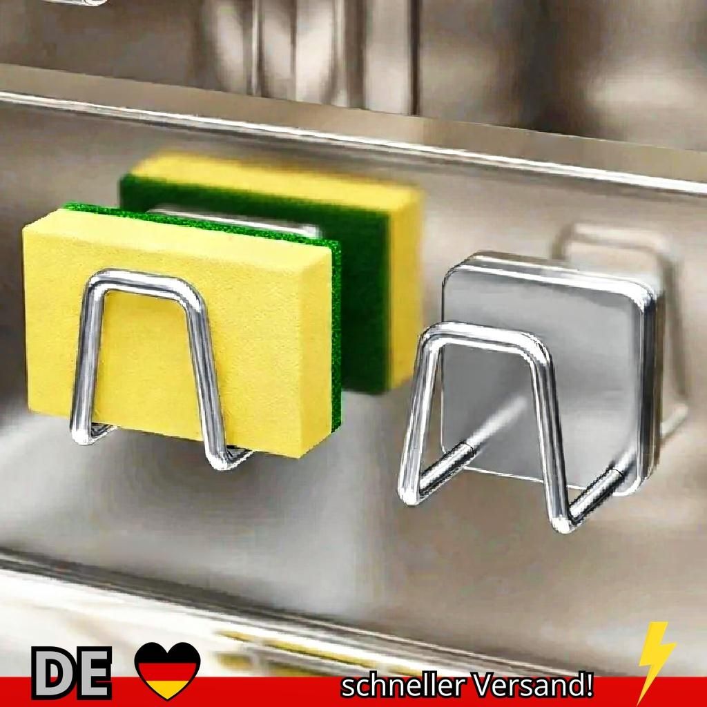 1 5pcs Küchen Schwämme Halter Edelstahl Spüle Abfluss Wäsche Ständer Selbst