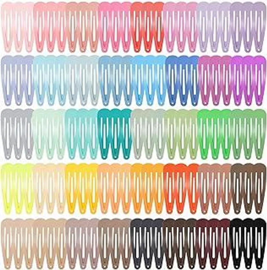 120 Fermagli Capelli Bambina Obeoby | Set 40 Colori Clip Metallo 5cm