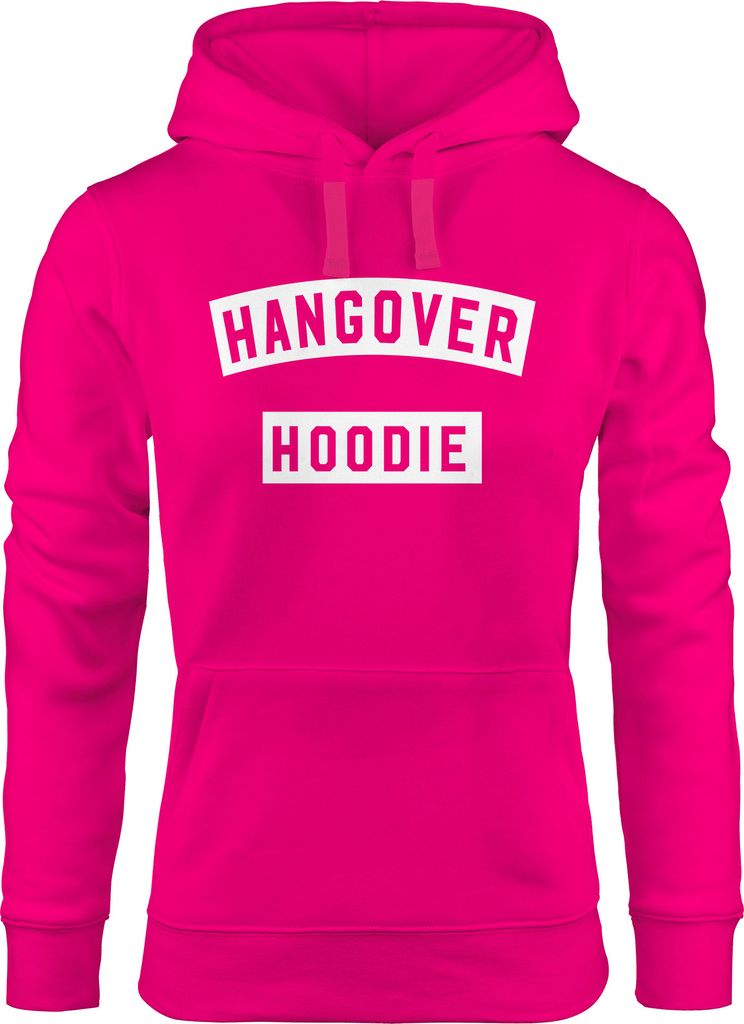 Kapuzen-Pullover Damen Hangover Hoodie Moonworks pink XS