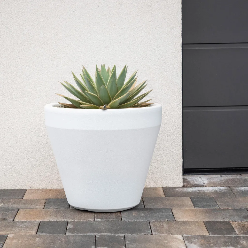 Pot de fleurs Lima 460 blanc - Solution durable pour plantes larges - 10