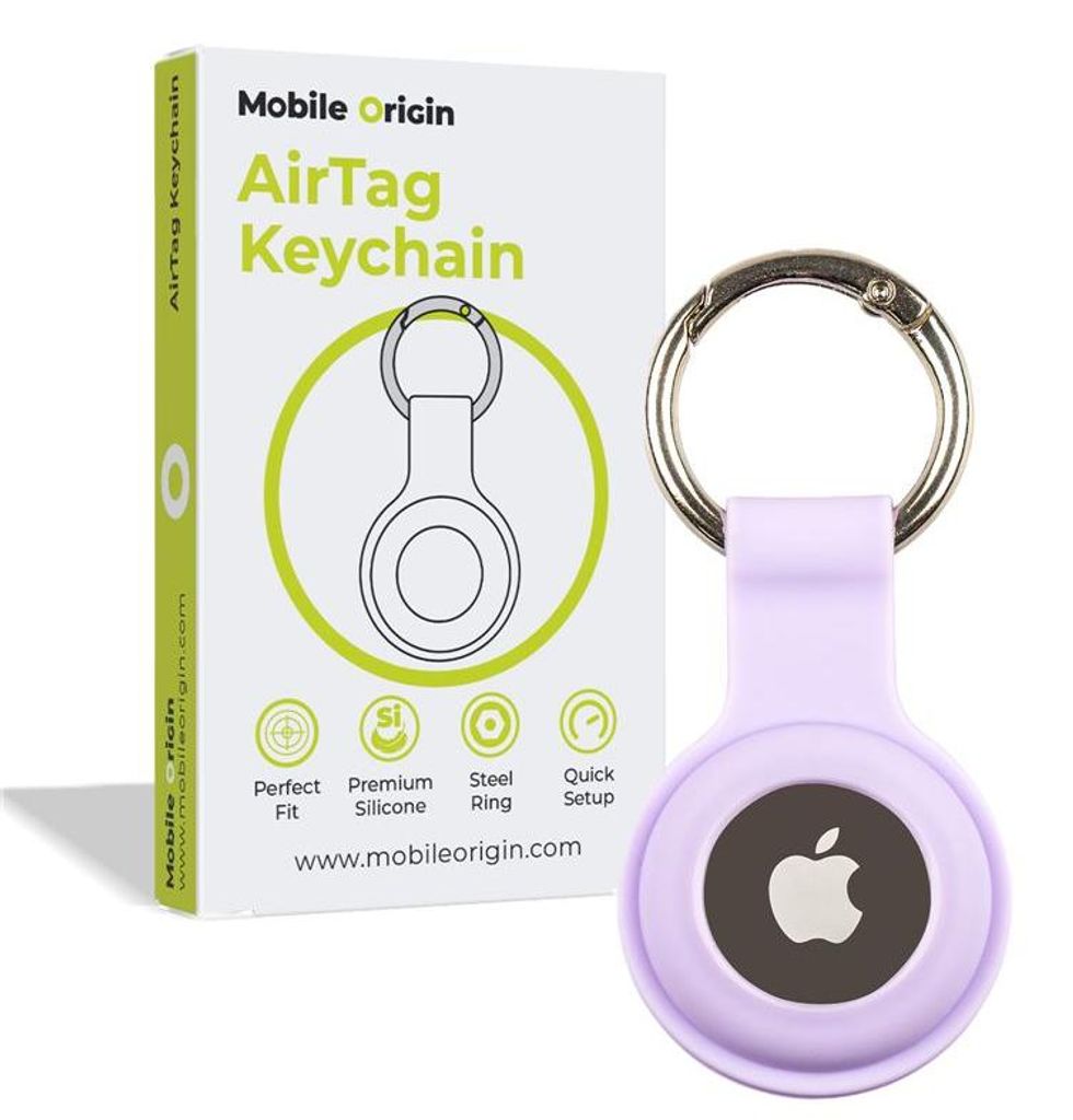 Mobile Origin FRL-ATKC-PUR, Hülle, Violett, Apple, Silikon, Metall, AirTag, 38 mm