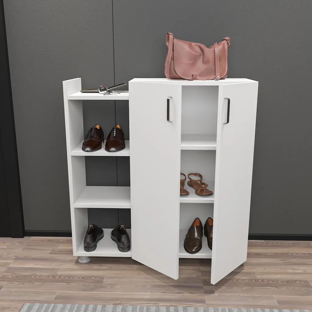 Rangement Chaussures Gain de Place Asus DCD Blanc 95x90 cm Skye Decor