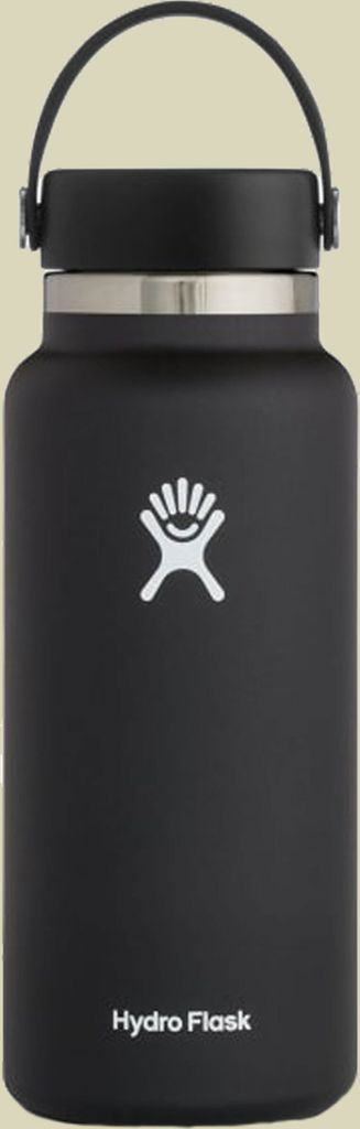 HYDRO FLASK 32 Oz Wide Mouth Flex Cap Trinkflasche schwarz 946 ml