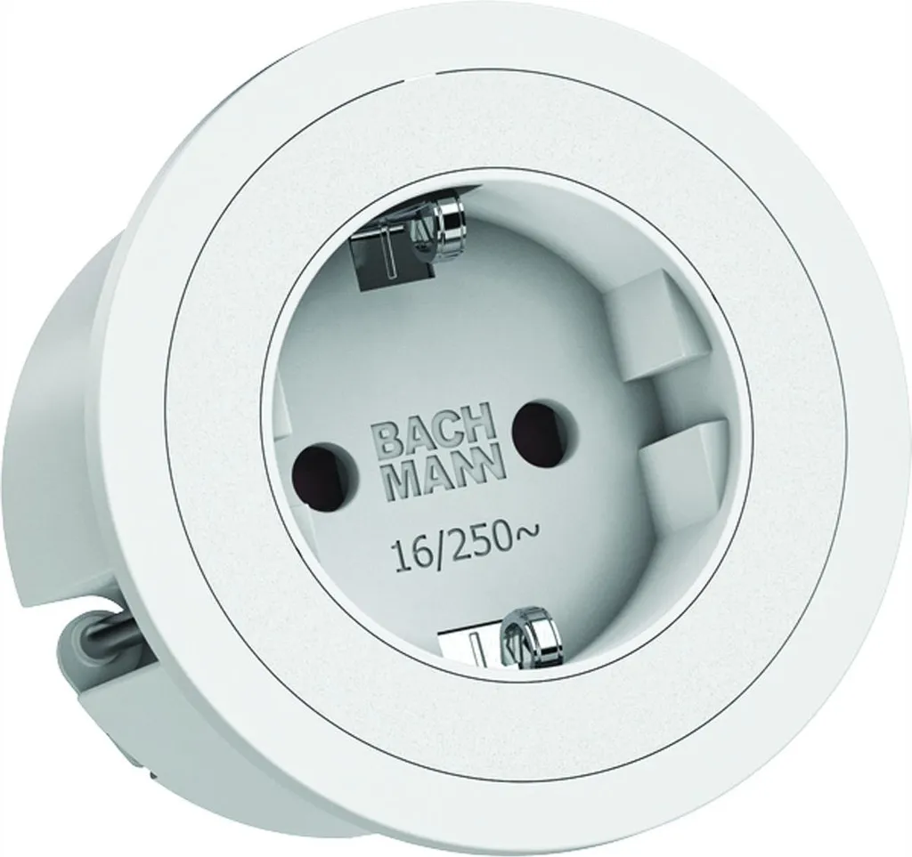 Bachmann PIX Prise Compacte avec Câble 2m et Protection Enfant 926.301