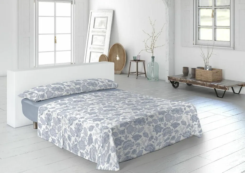 Pierre Cardin Indiana Ensemble de Draps Lit 90 Bleu C2 Qualité Premium